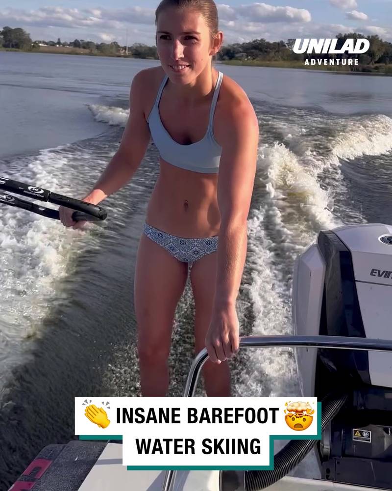 Insane Barefoot Water Skiing