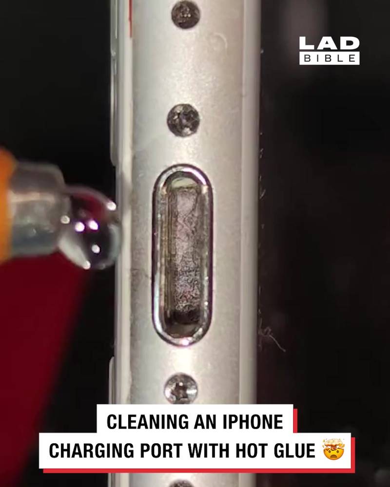 Cleaning out phone charging port