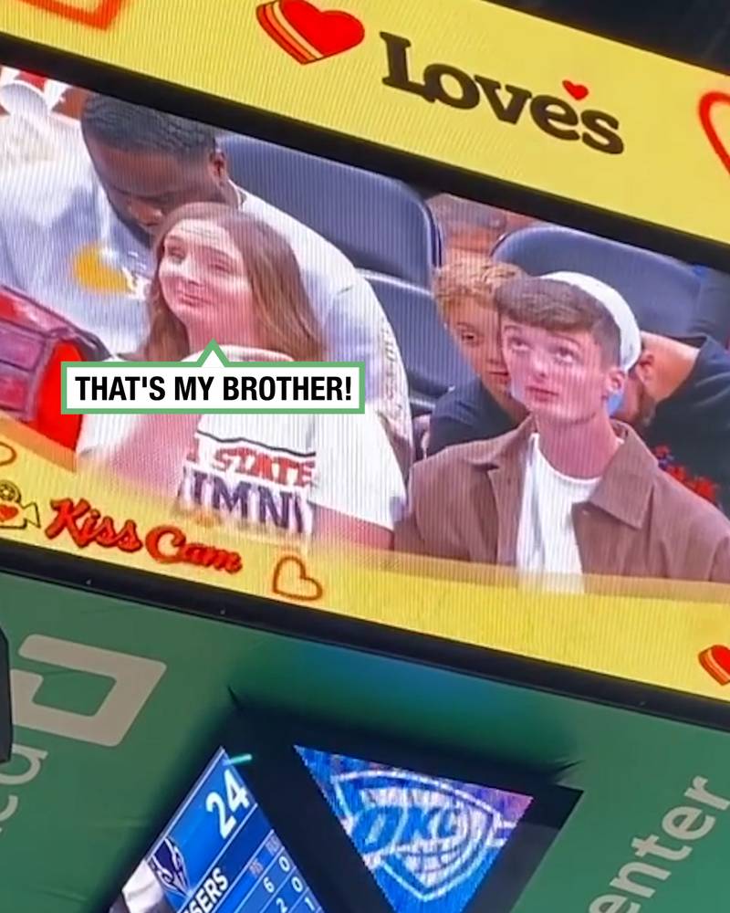 Awkward Moments Kiss Cam Lands On Brother And Sister