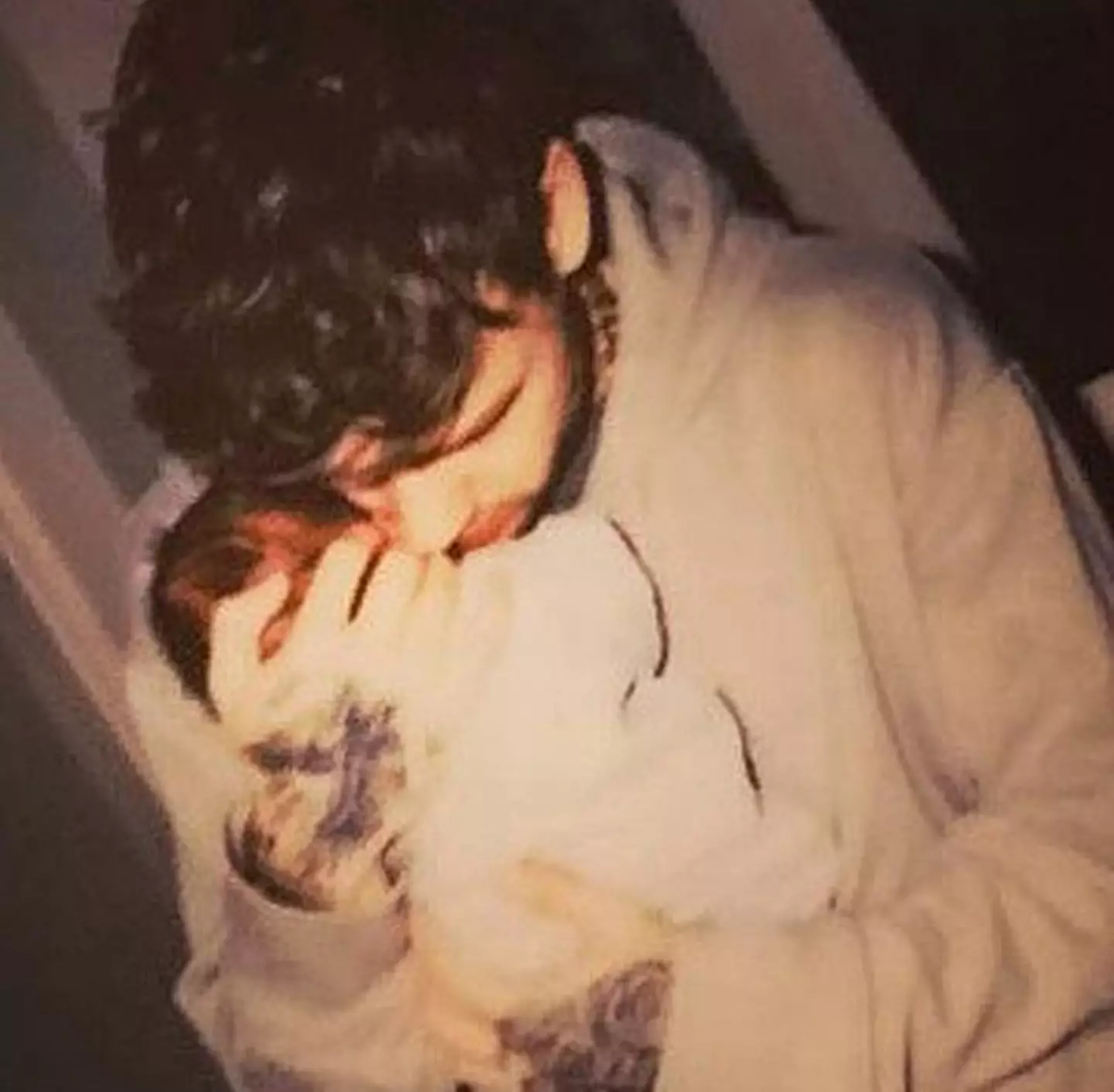 Liam Payne with his son Bear Payne shortly after his birth.