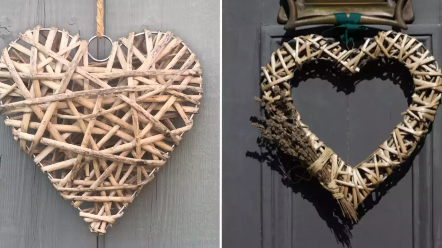 People left stunned after discovering the kinky reason why people have wicker hearts hanging outside their homes