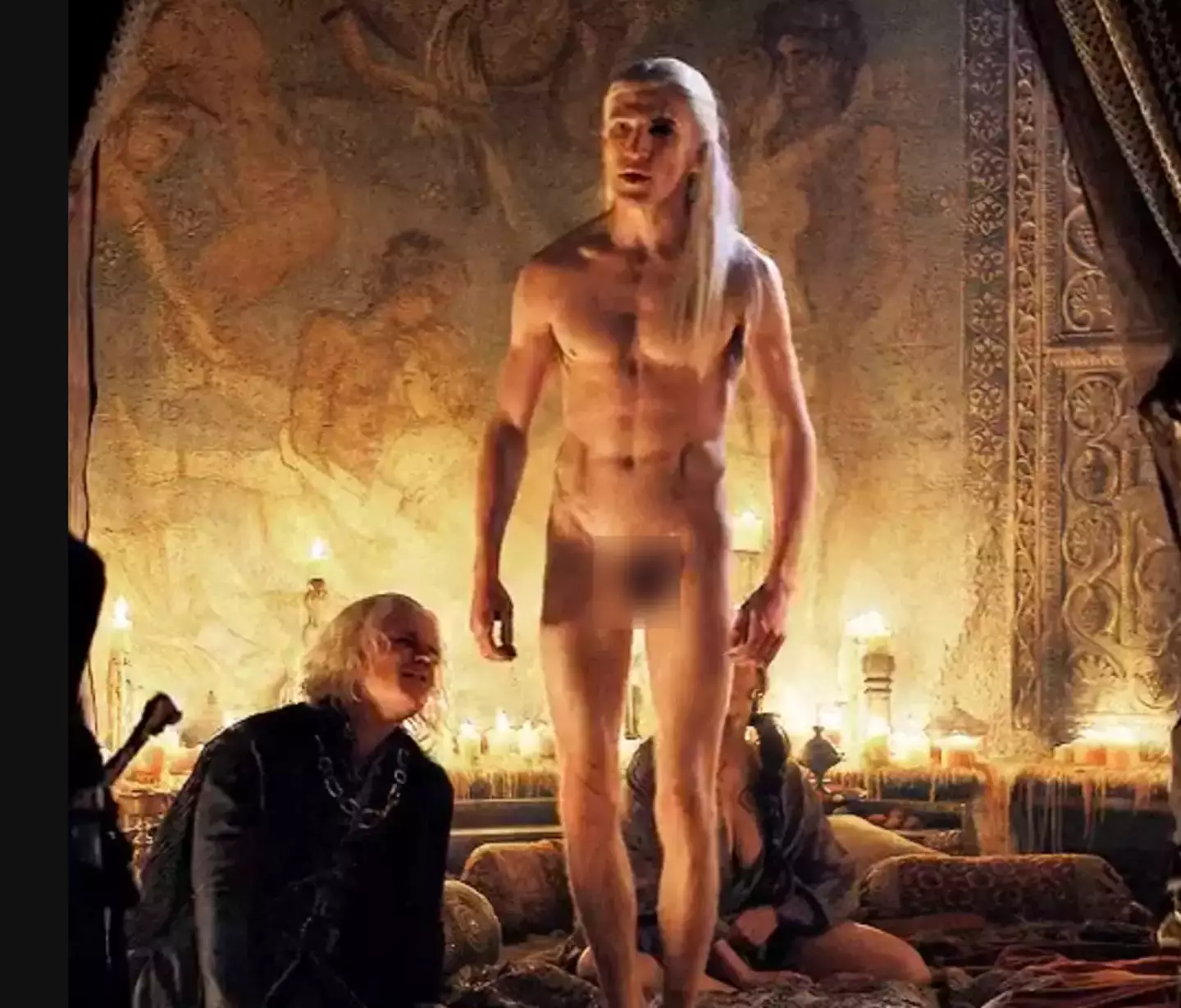 The scene shows Aemond Targaryen (Ewan Mitchell) standing completely naked (HBO)