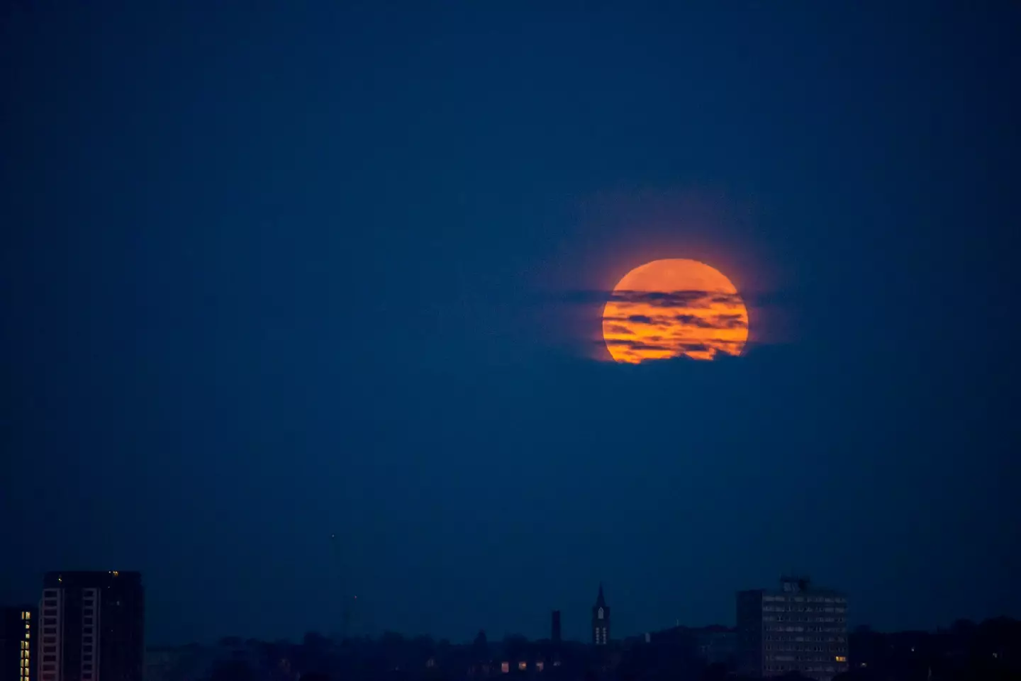 Tonight's full Flower Moon may have a slight orange hue to it. (Ray Wise / Getty Images)