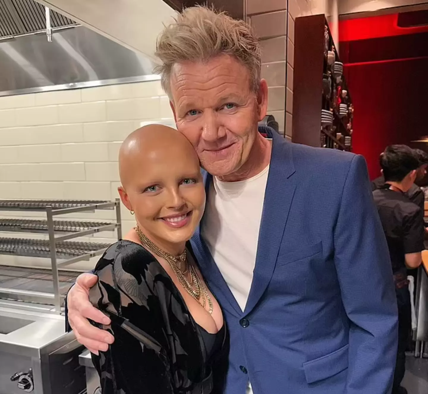 Maddy was able to tick 'meet Gordon Ramsey' off her bucket list before she died. (Instagram/fruitsnackmaddy)