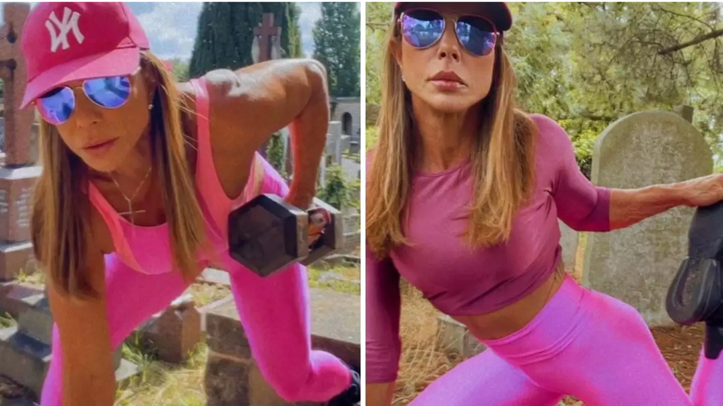 Fitness influencer, 53, sparks controversy after working out in London cemetery