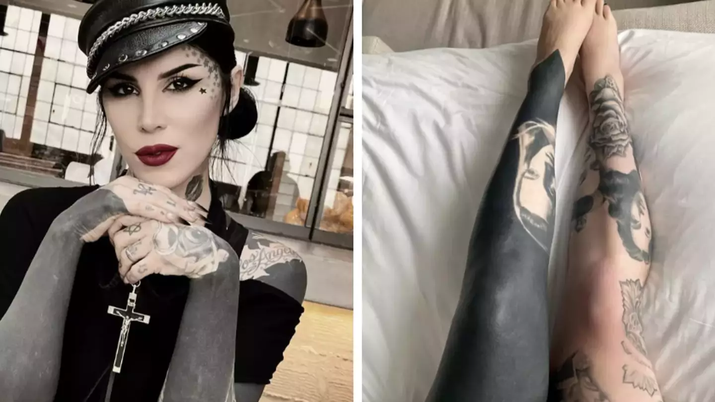Kat Von D explained why she's covering her tattoos with solid black ink