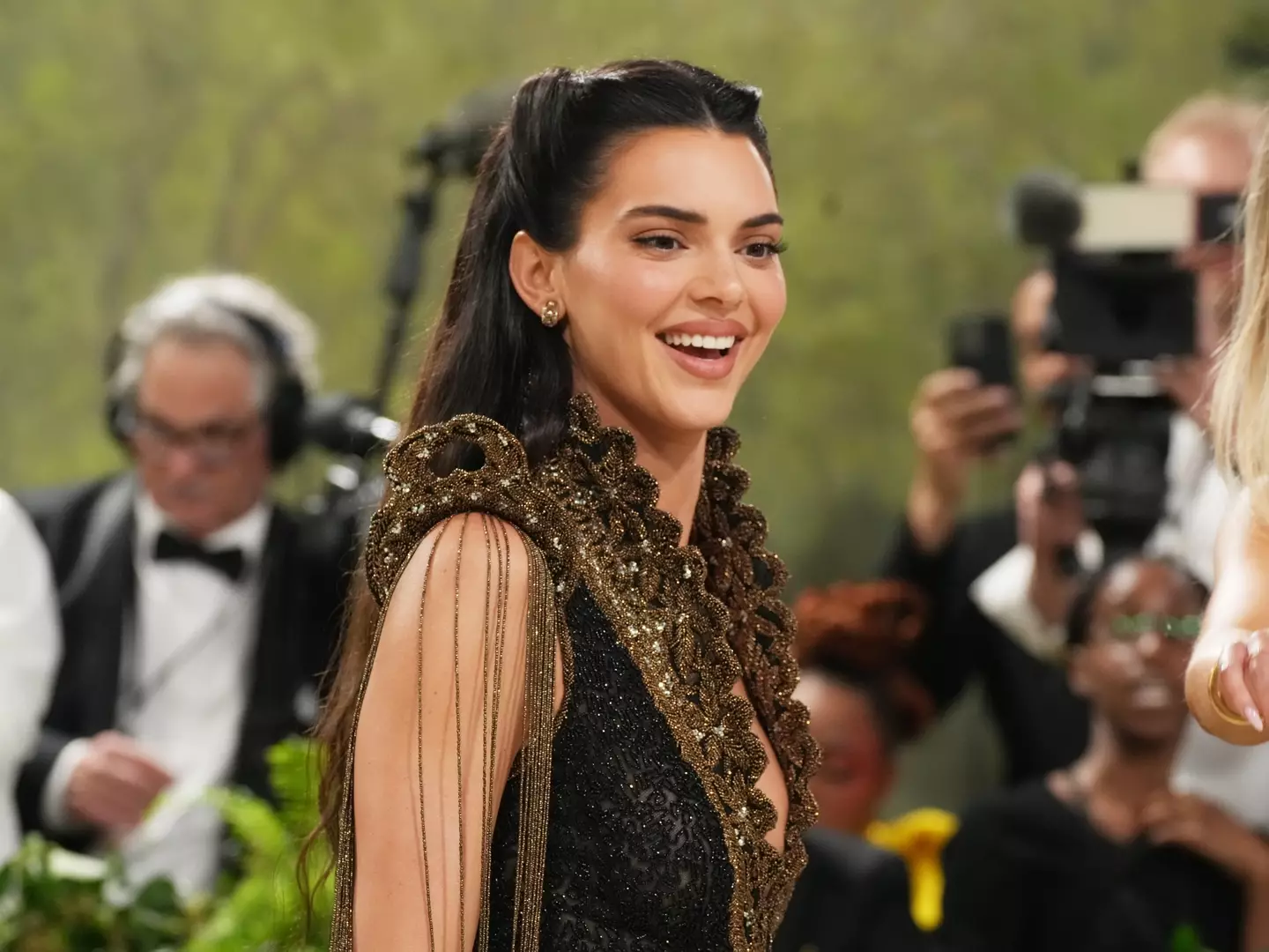 The dress Kendall Jenner wore had been carefully preserved for 25 years. (Jeff Kravitz/FilmMagic/Getty Images)