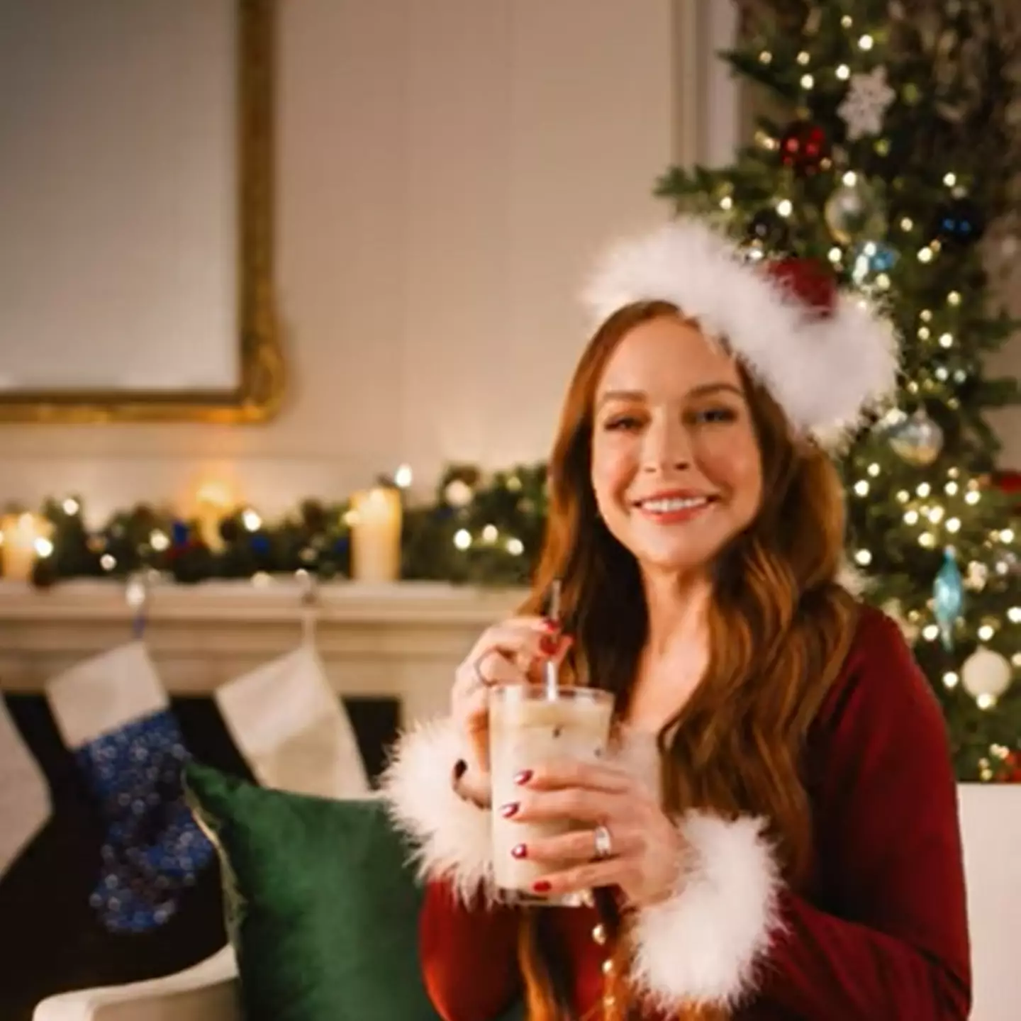 Lindsay Lohan advertised the new 'Pilk' drink.
