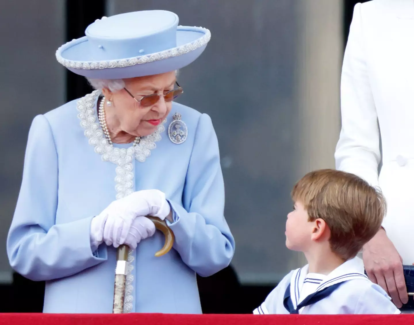 The late Queen Elizabeth and her great-grandson, Prince Louis. (Max Mumby/Indigo / Contributor / Getty Images)