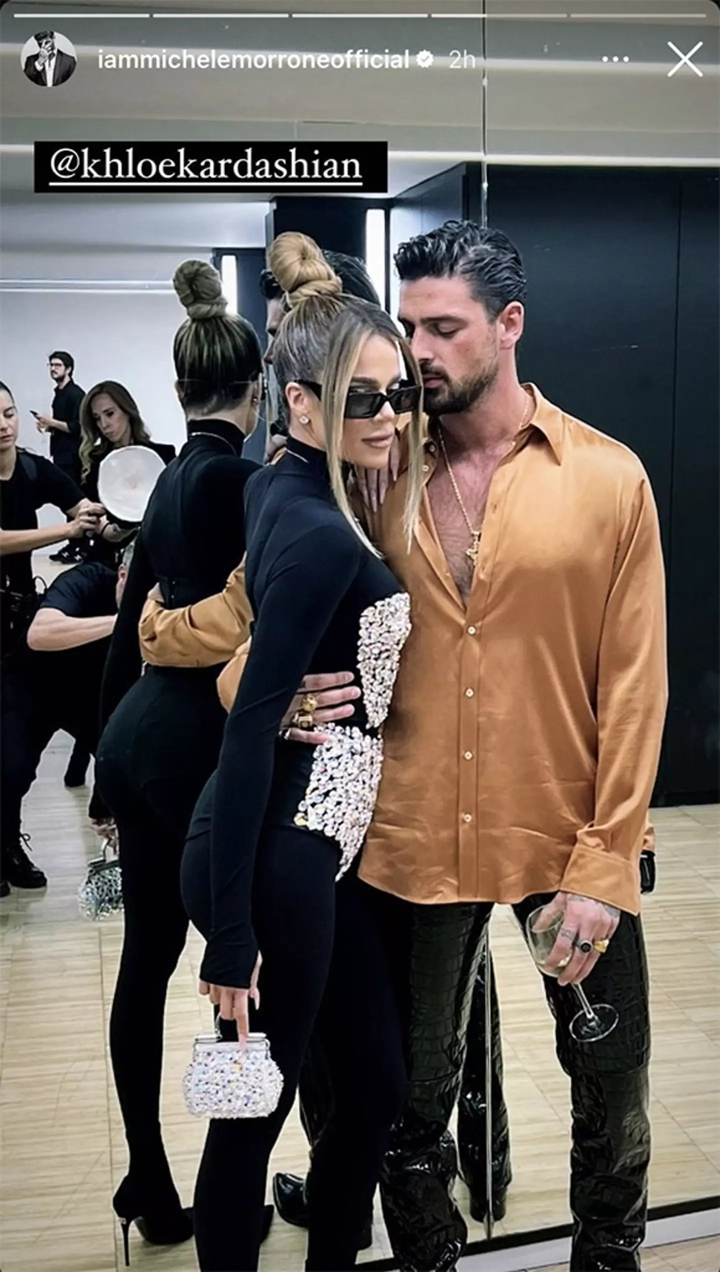 Michele Morrone and Khloé Kardashian were pictured together.