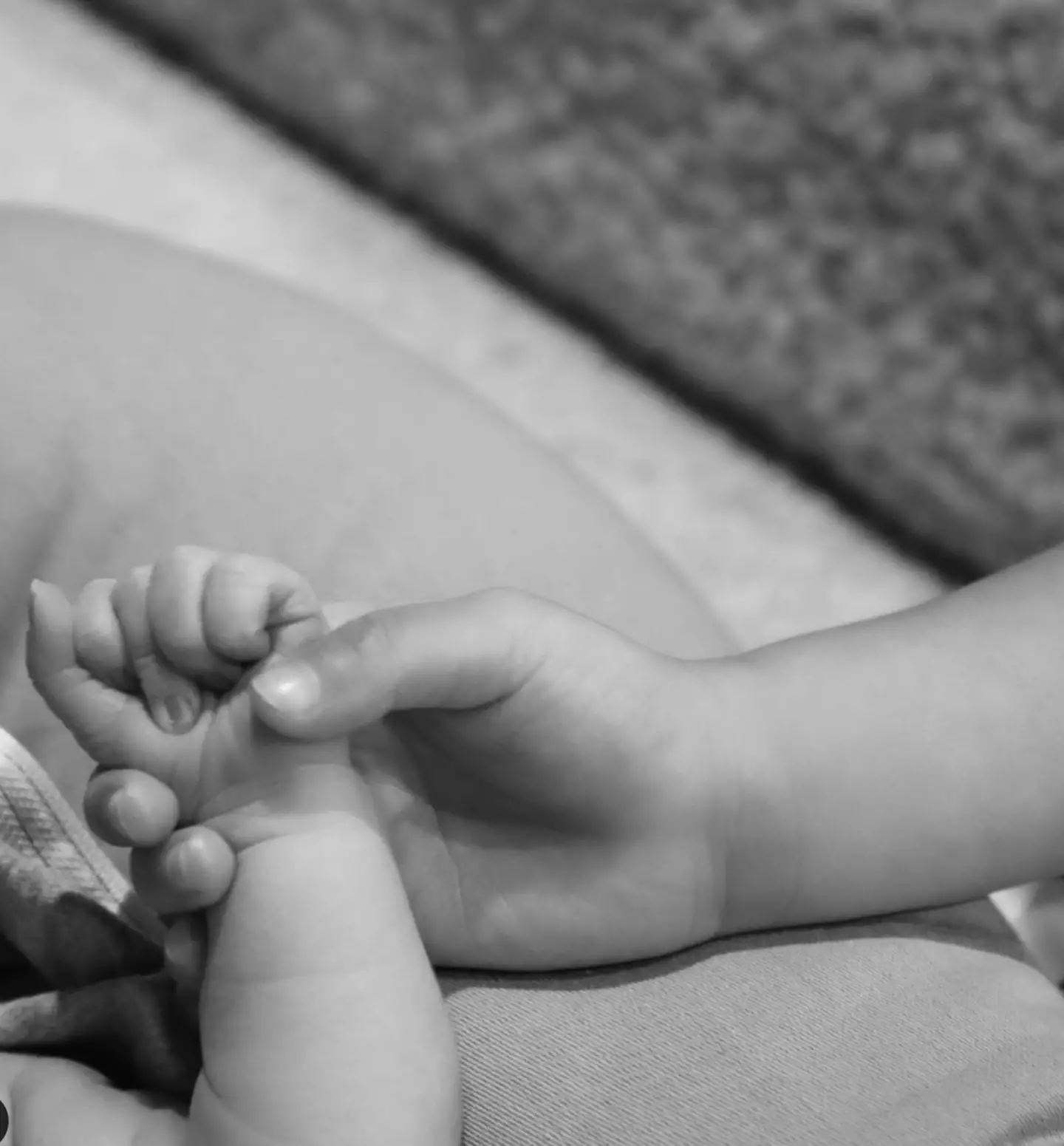Kylie posted a photo of her baby's hand to announce the exciting news. (