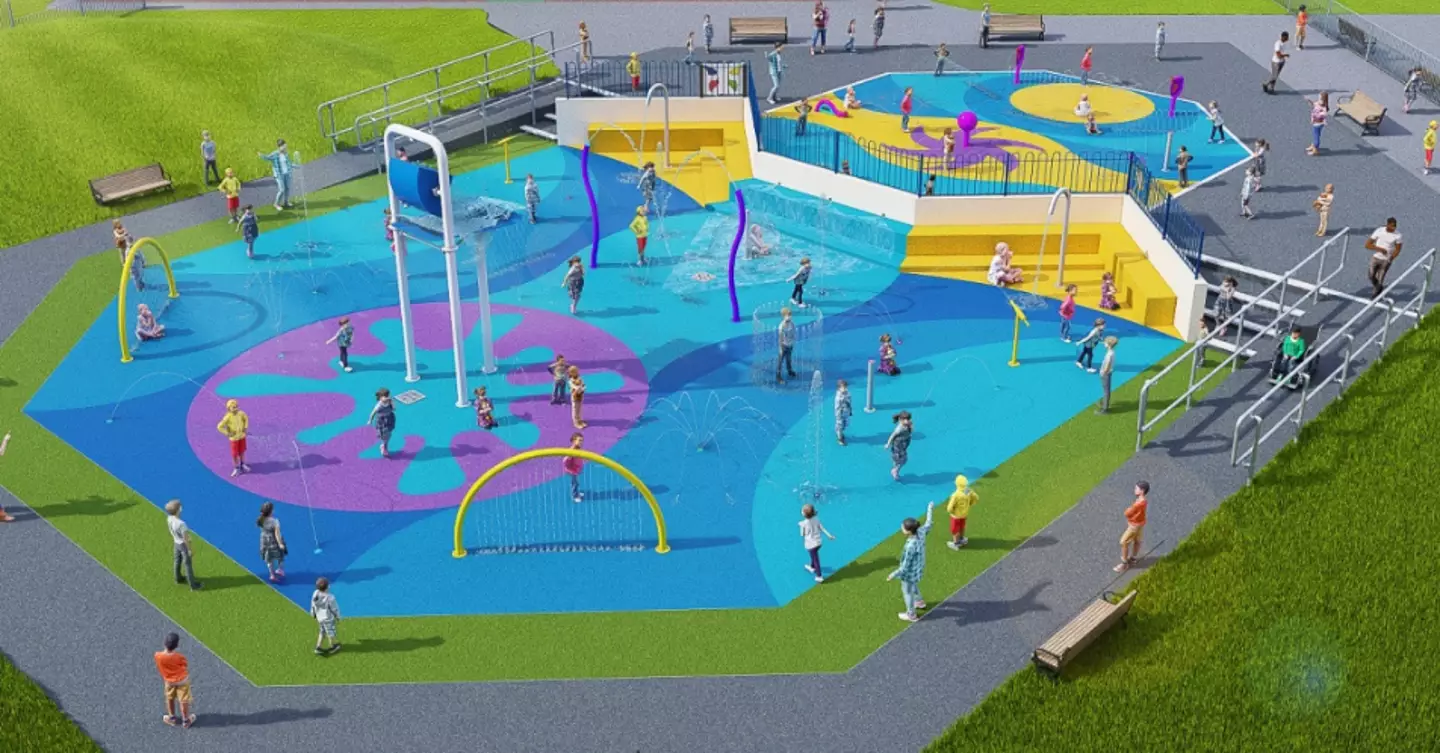 The new splash park is set to open this month in Harlow, Essex.