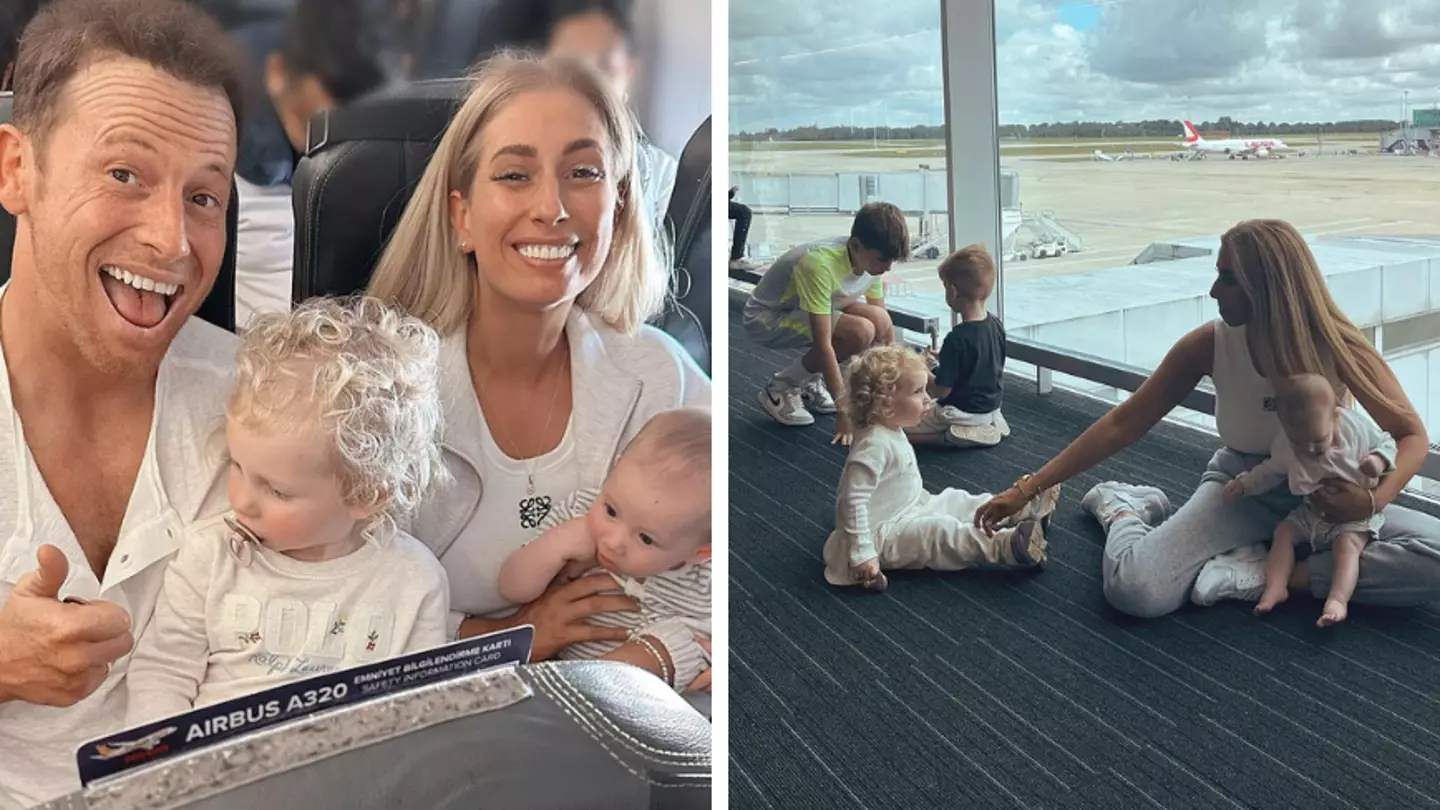 Stacey Solomon fans call out 'rude' plane habit in family holiday photo