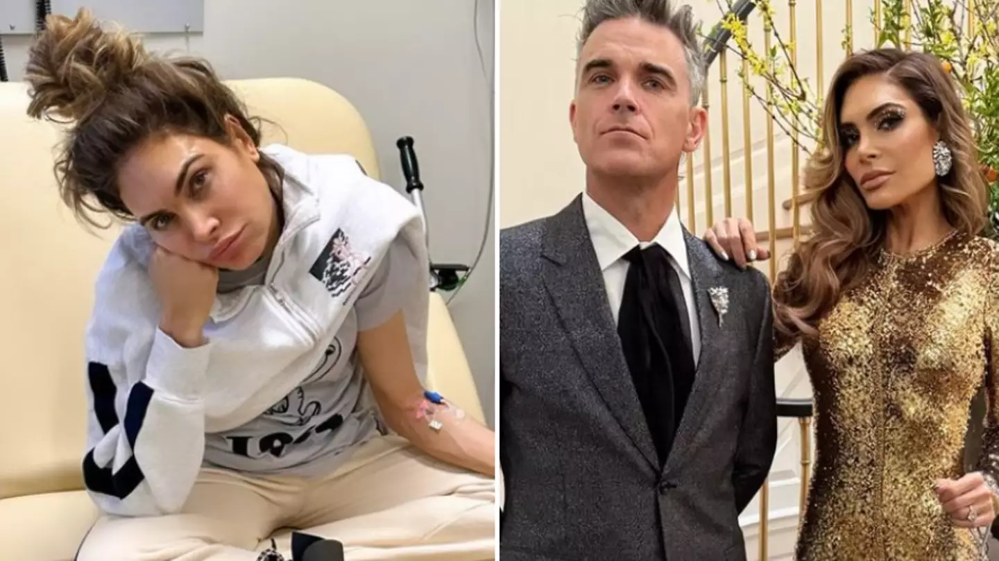 Robbie Williams’ wife Ayda rushed to hospital as she thanks husband for being ‘by her side’