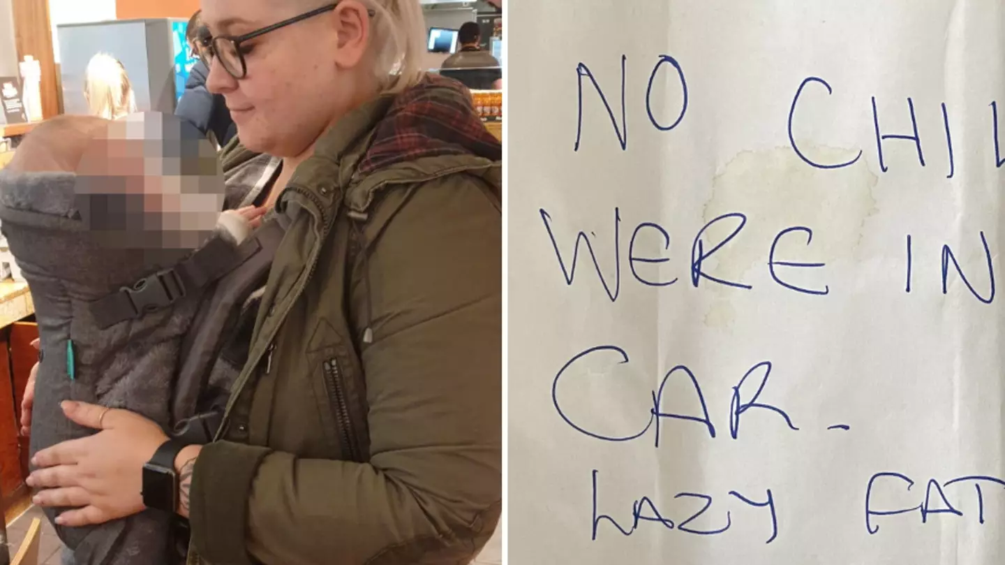 New mum almost left in tears after angry parking note left on her windscreen in 'cheap, low blow'