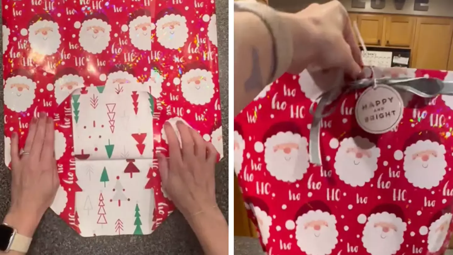 Woman shares genius hack to turn wrapping paper into gift bag
