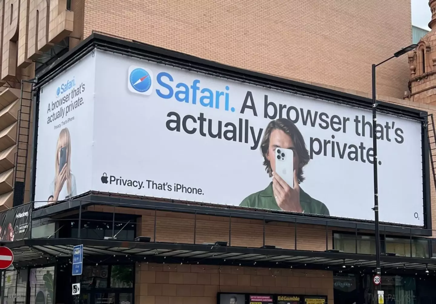 The billboard has been spotted all over the world. (X/PrivacyMatters)