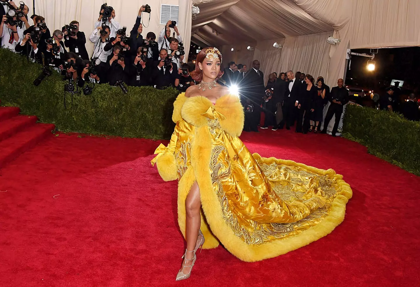 Rihanna's become a Met Gala icon throughout the years. (Axelle/Bauer-Griffin / Contributor / Getty Images)