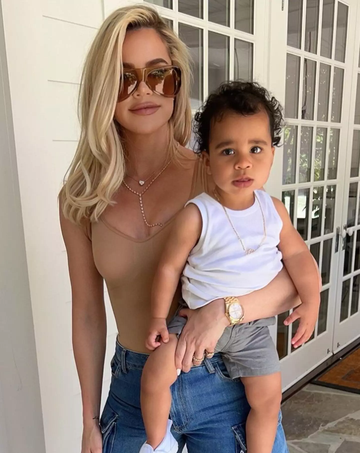 Khloé shares Tatum and her daughter True with Tristan Thompson. (Instagram/@khloekardashian)