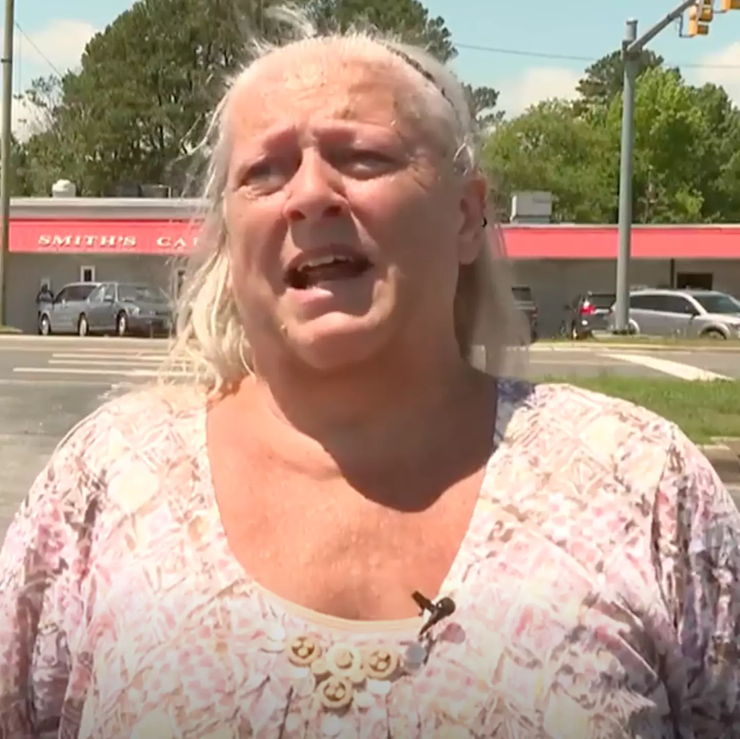 Rhonda left her card in a cafe where disaster struck. (YouTube/ WRAL)