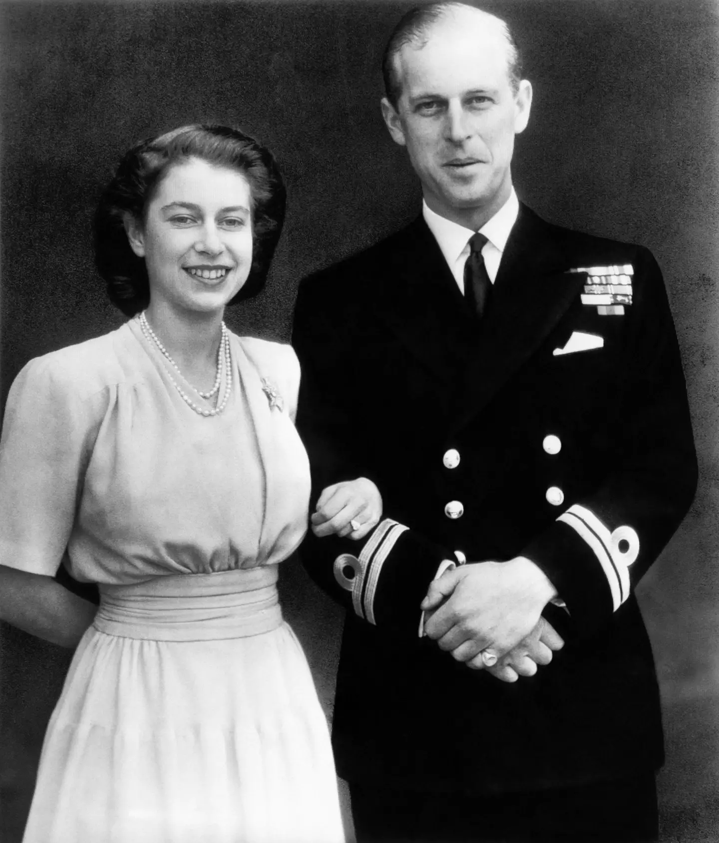 The official engagement photo showing the future Queen in 1947.