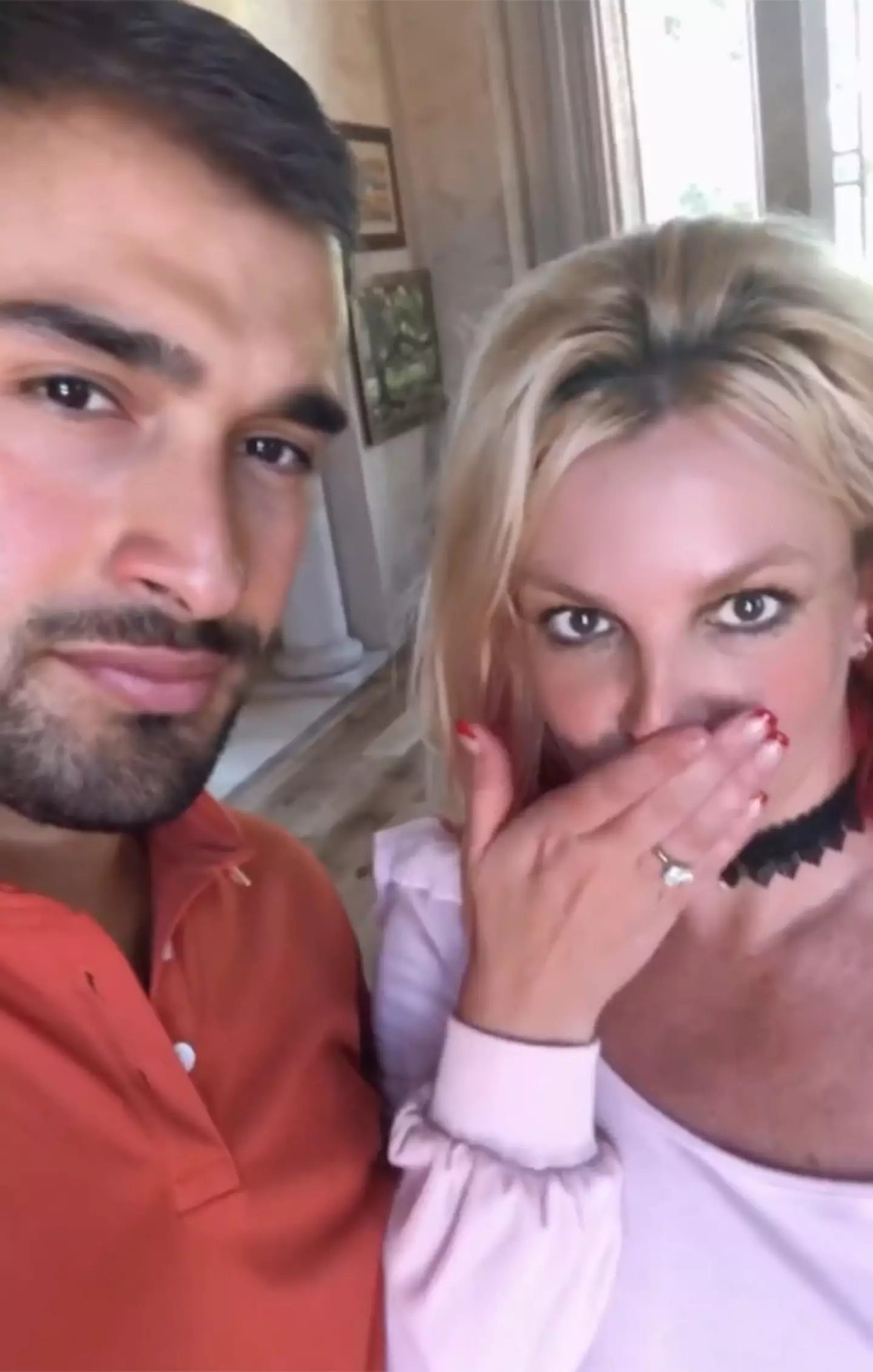 Britney and Sam announced their engagement in September (