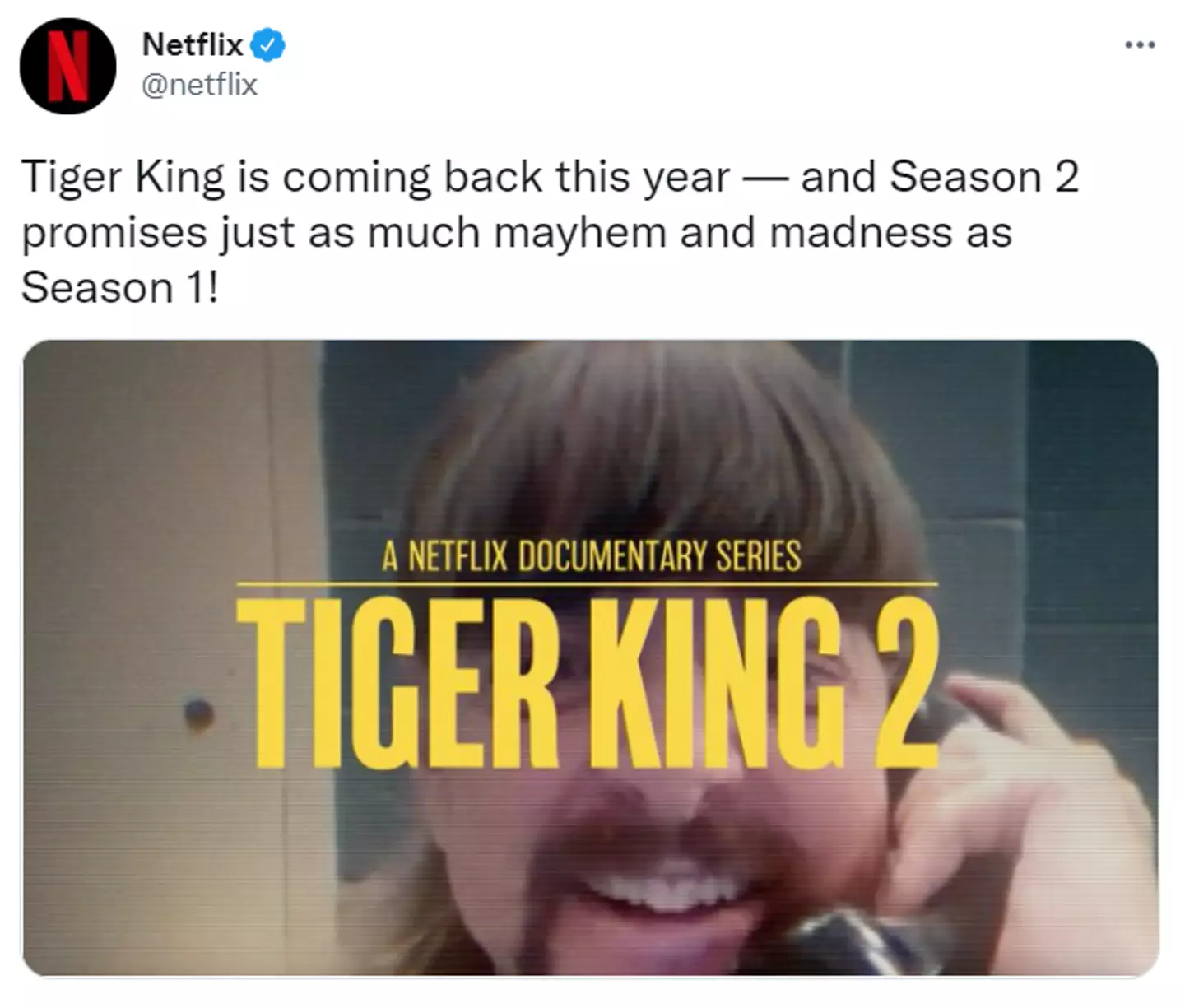 Netflix have just announced the news on their Twitter (