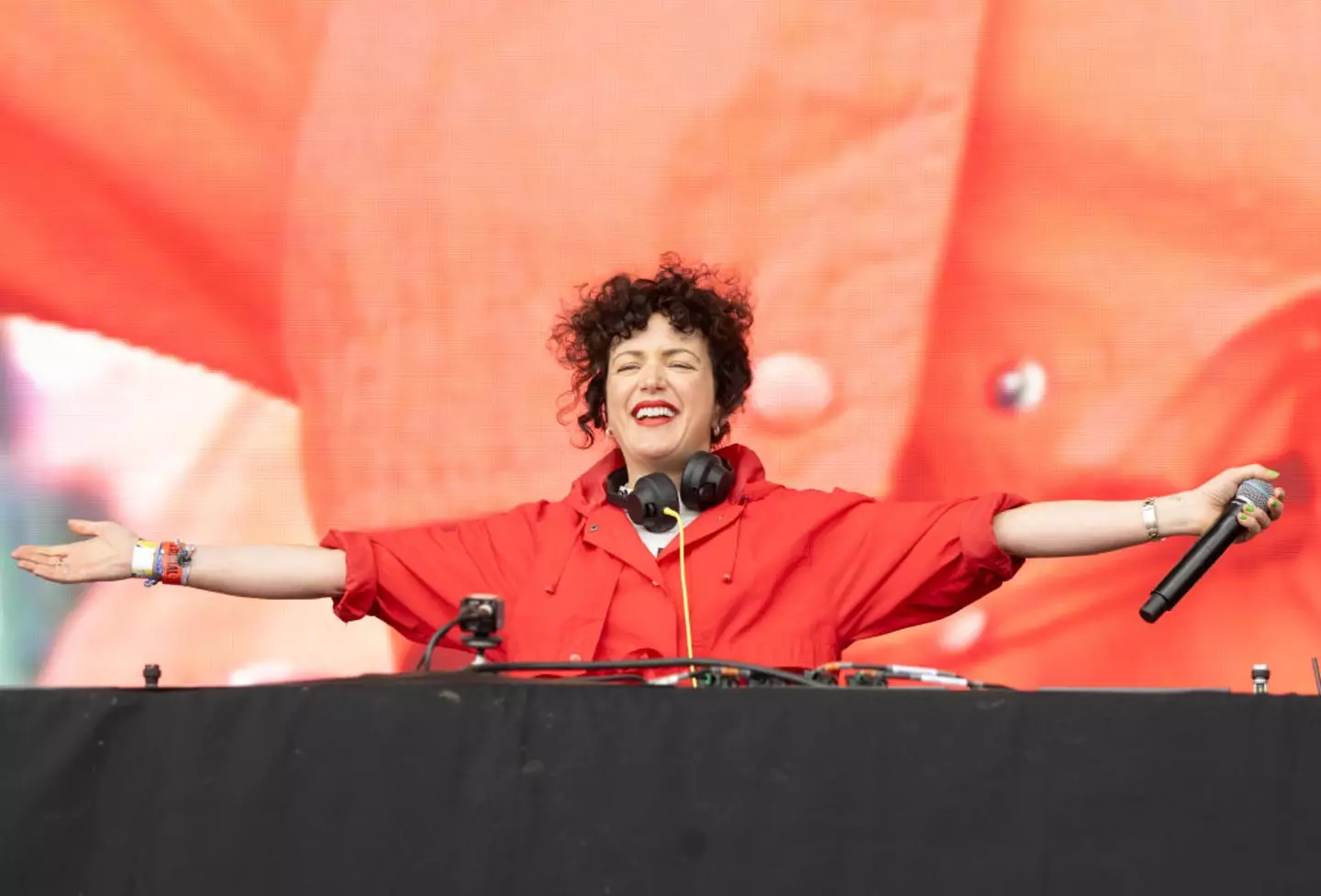 DJ Annie Mac performed on the Other Stage during day three of Glastonbury. (Samir Hussein / Contributor / Getty Images)