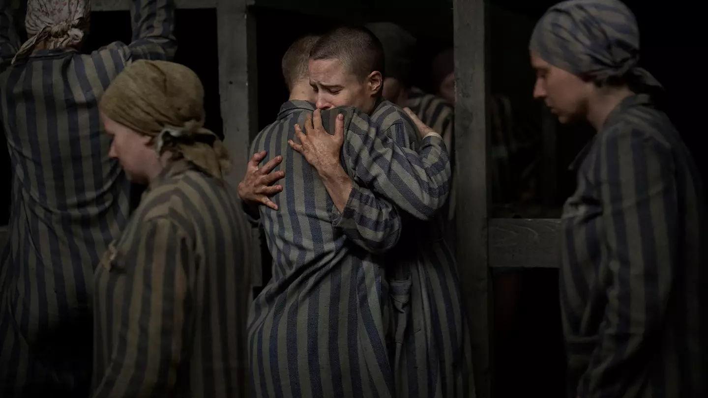The drama is inspired by the real-life story of Holocaust prisoners, Lale and Gita Sokolov. (Sky)