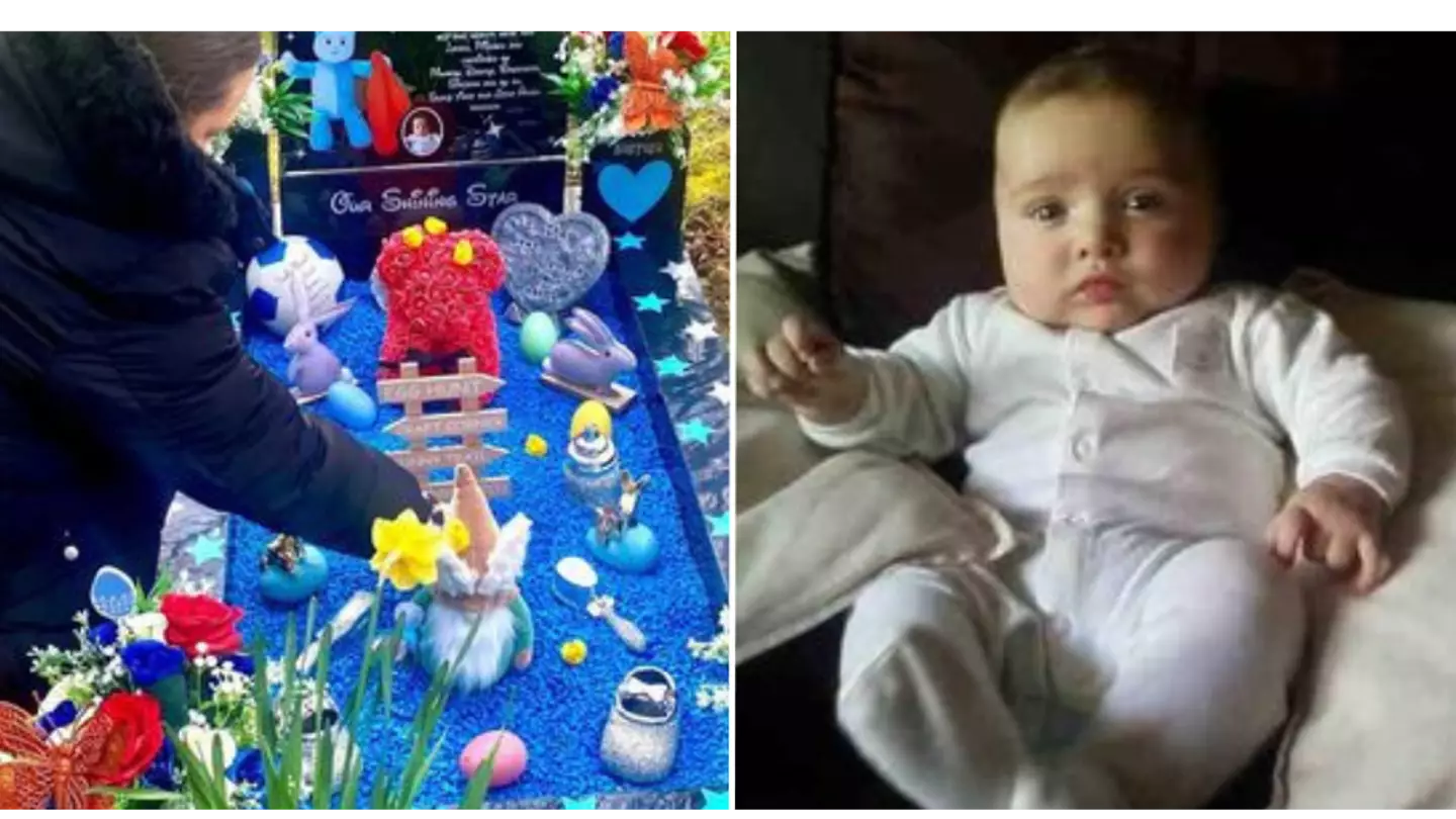 Mum told to remove memorial from baby son's grave because it isn't made of stone