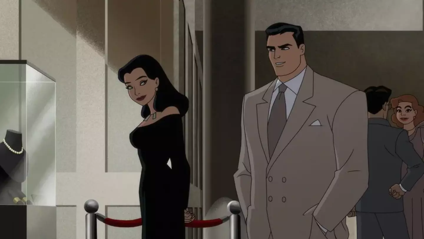 Selina Kyle and Bruce Wayne, better known as Catwoman and Batman, in Batman: Caped Crusader. (Amazon Prime)