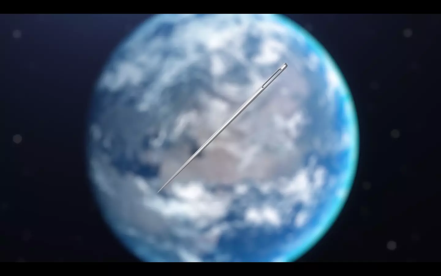A needle could moving at the speed of light could be very dangerous (Youtube/Ridddle)