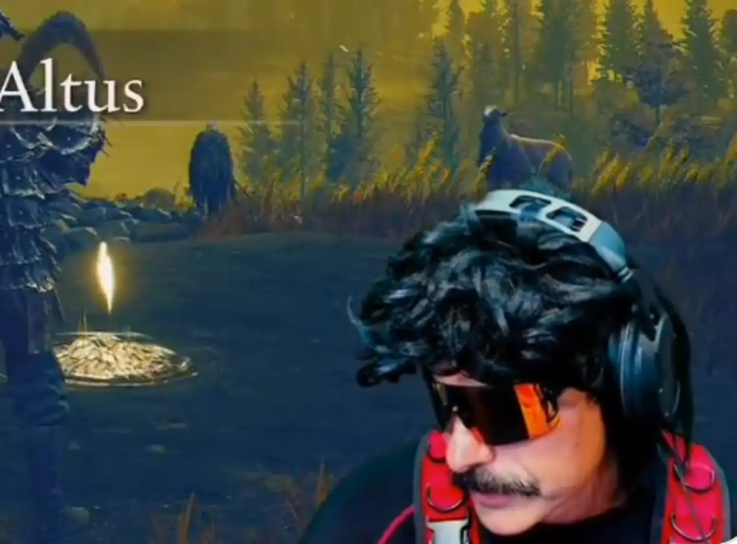 Dr DisRespect appeared to receive a message mid-stream. (YouTube/Dr DisRespect)