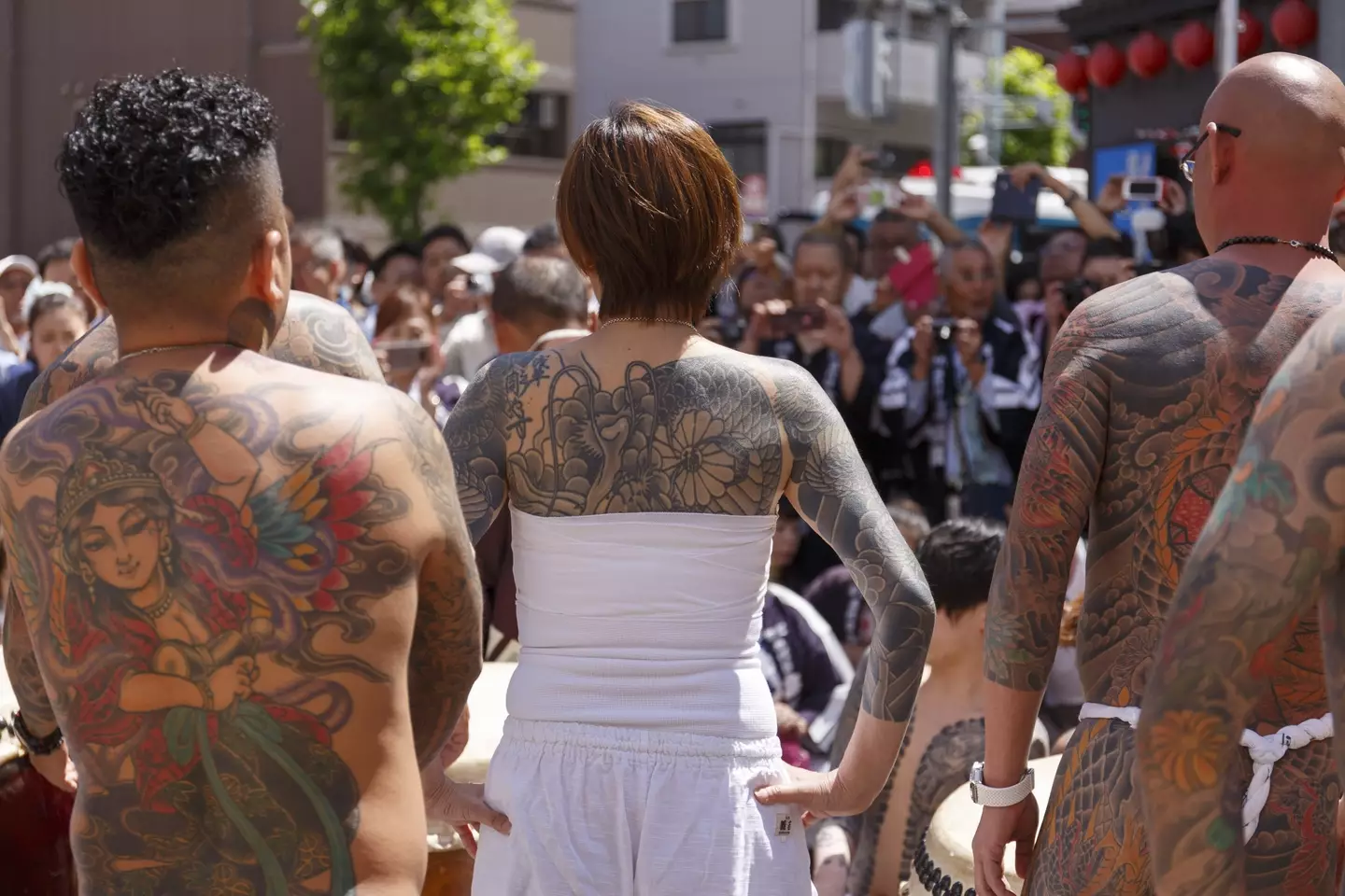Yakuza members can also be recognised by their tattoos.