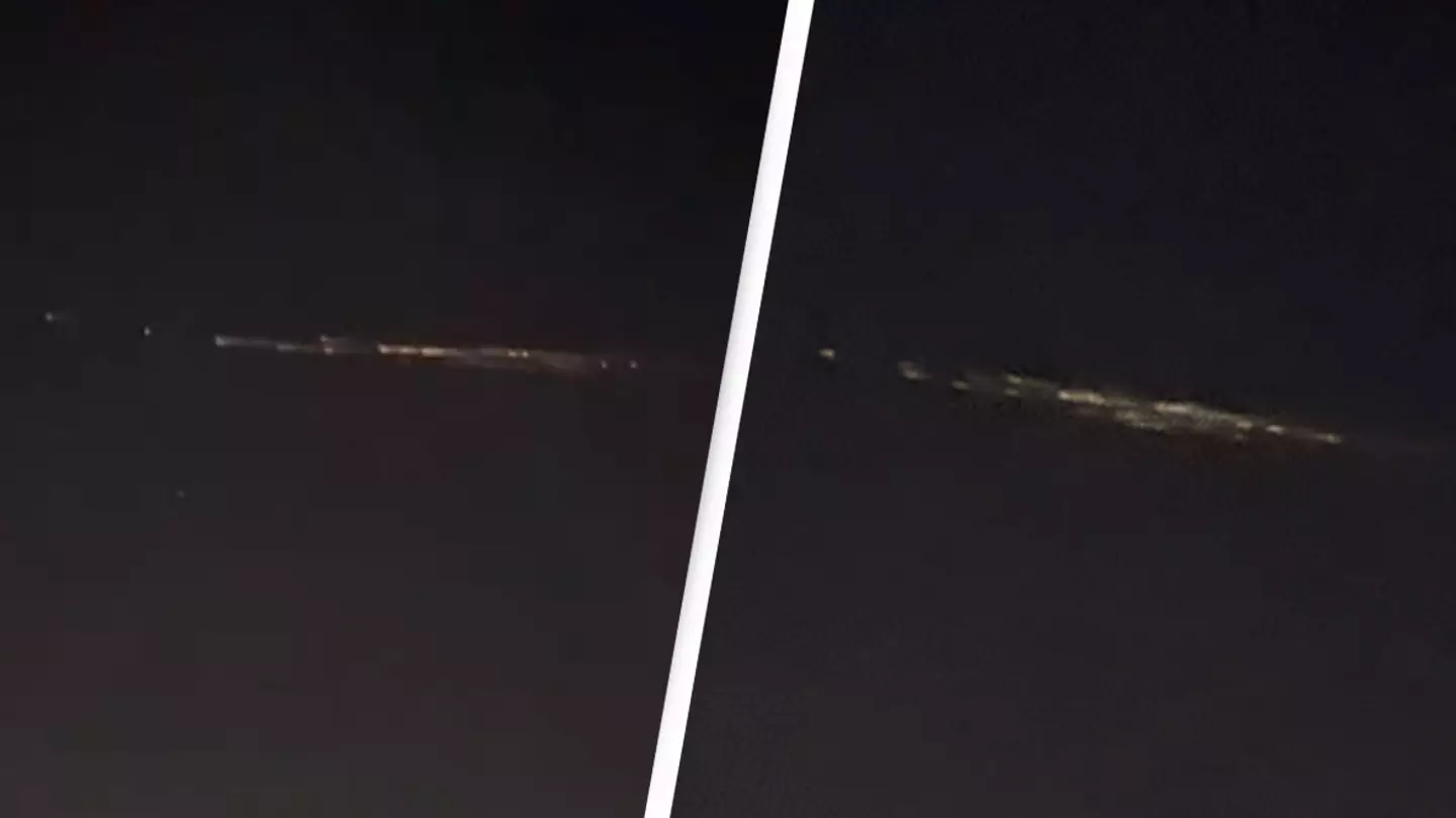 People shocked after spotting mysterious bright objects streaking across sky