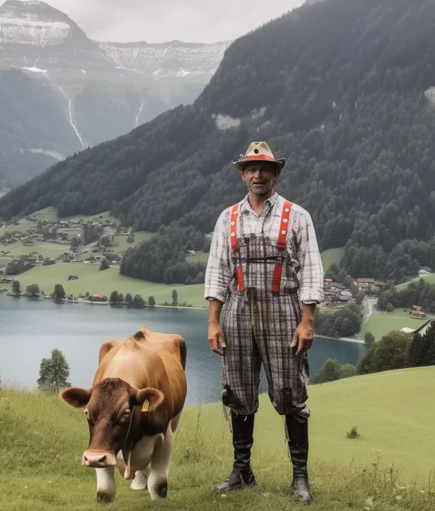 The 'average' Swiss person. (Reddit/r/midjourney)
