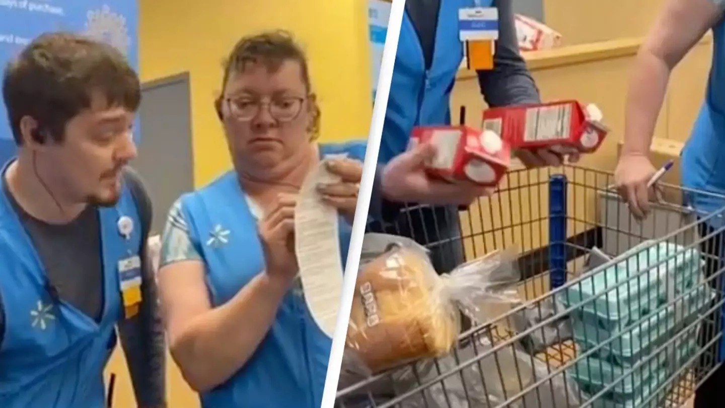 Shopper 'never been so embarrassed' as Walmart receipt checkers unload entire cart to check their shopping