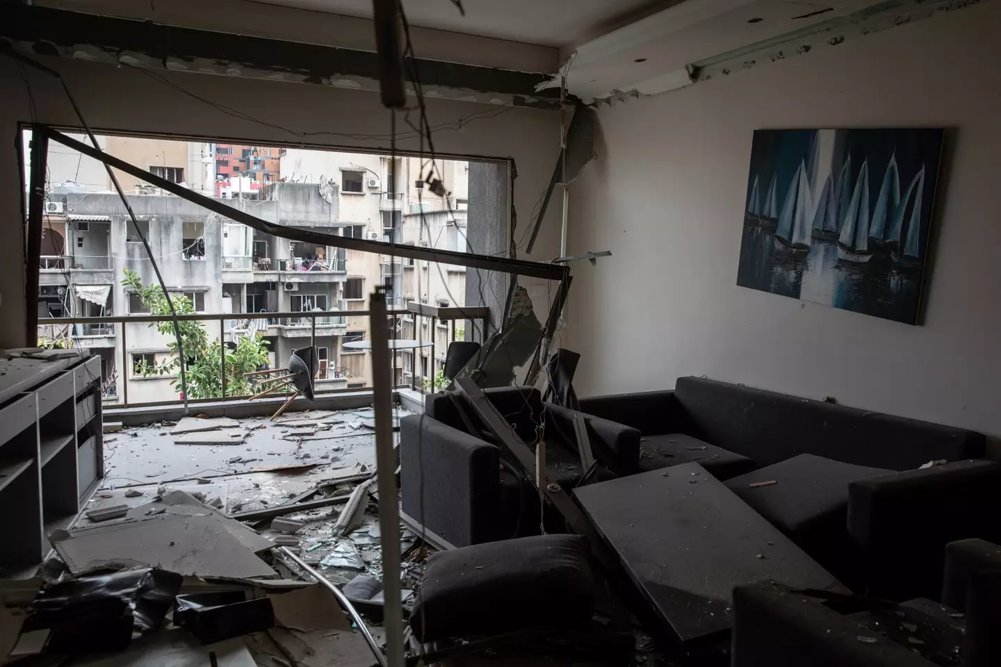 Inside an apartment destroyed by the blast. (Chris McGrath/Getty Images)
