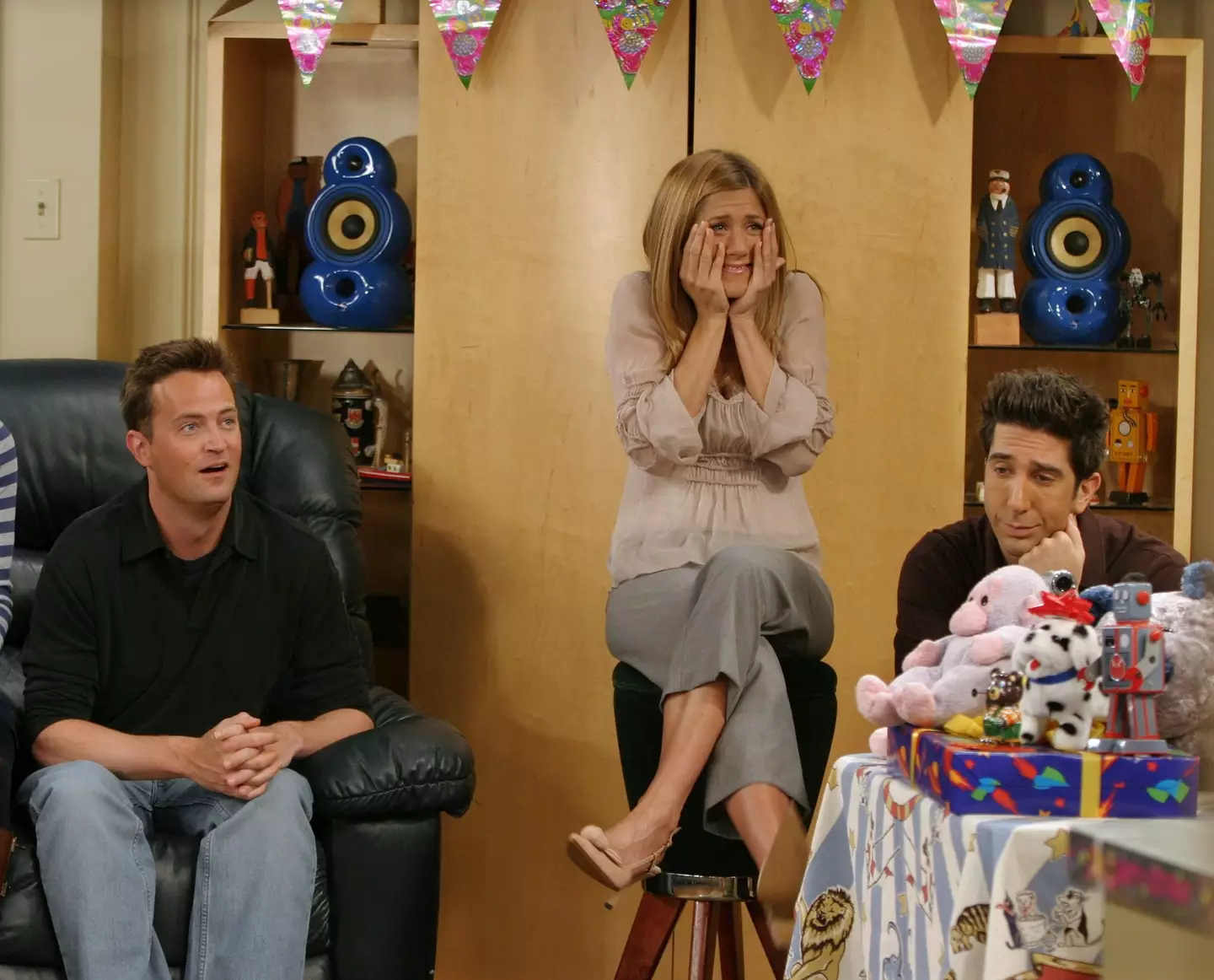 Matthew Perry, Jennifer Aniston and David Schwimmer seen on Friends (David Hume Kennerly/Getty Images)