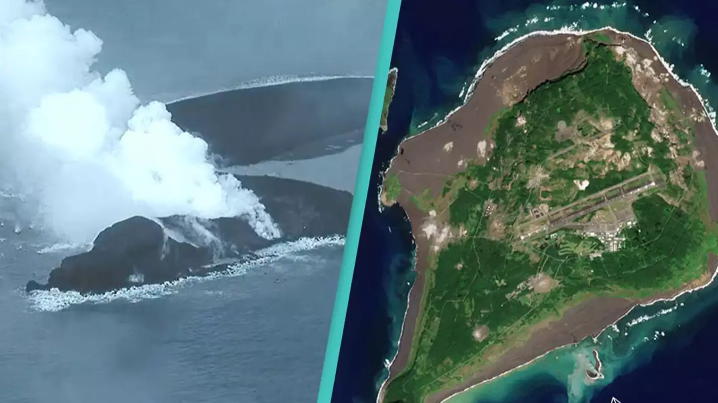 Newly formed volcanic island is starting to grow after underwater eruption