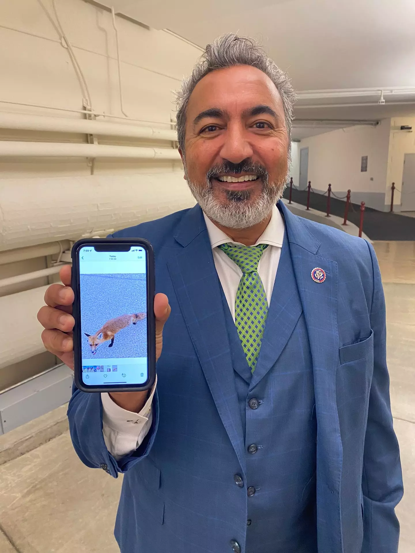 Representative Bera was one of the people bitten by the fox.