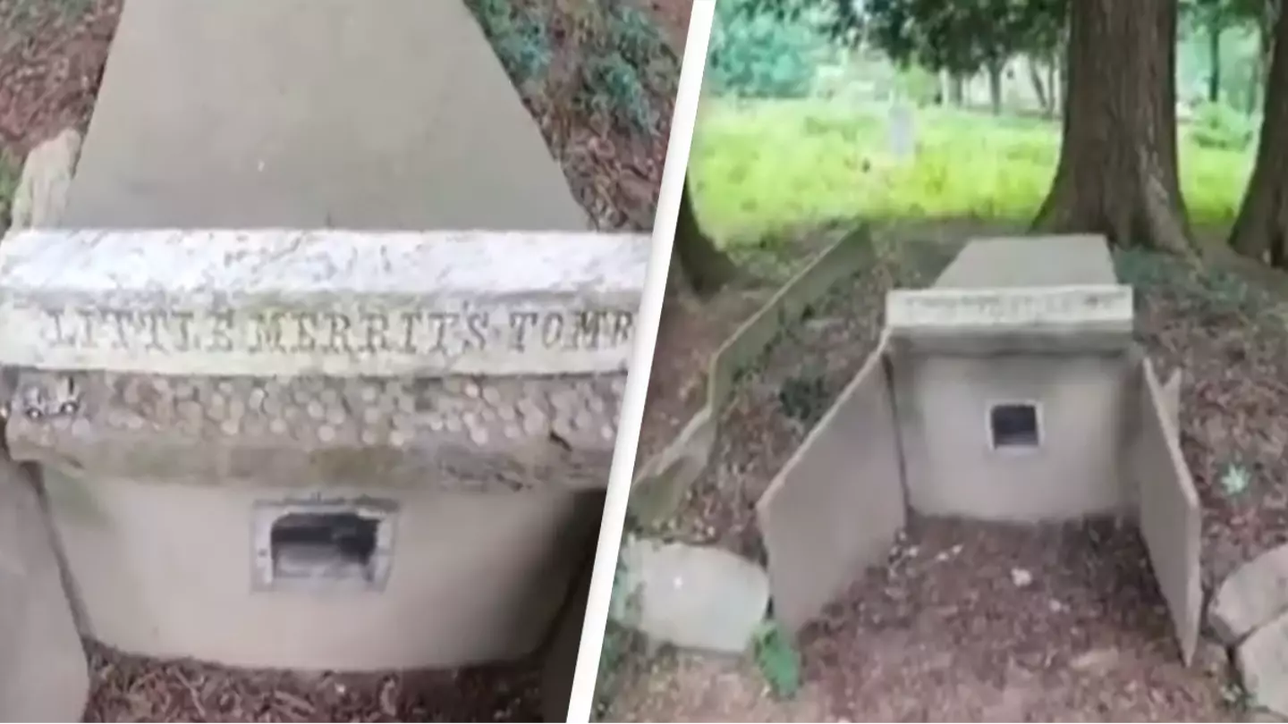 Heartbreaking clip shows grave of young boy whose fear of being in darkness sparked a touching tribute from parents