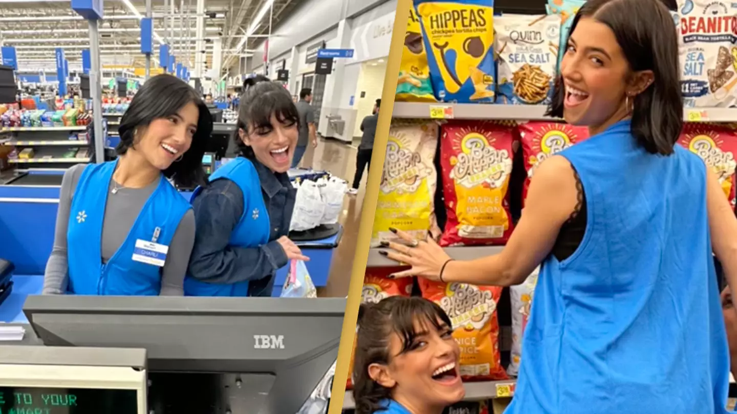 TikTok star Charli D'Amelio comes under fire for doing a shift at Walmart