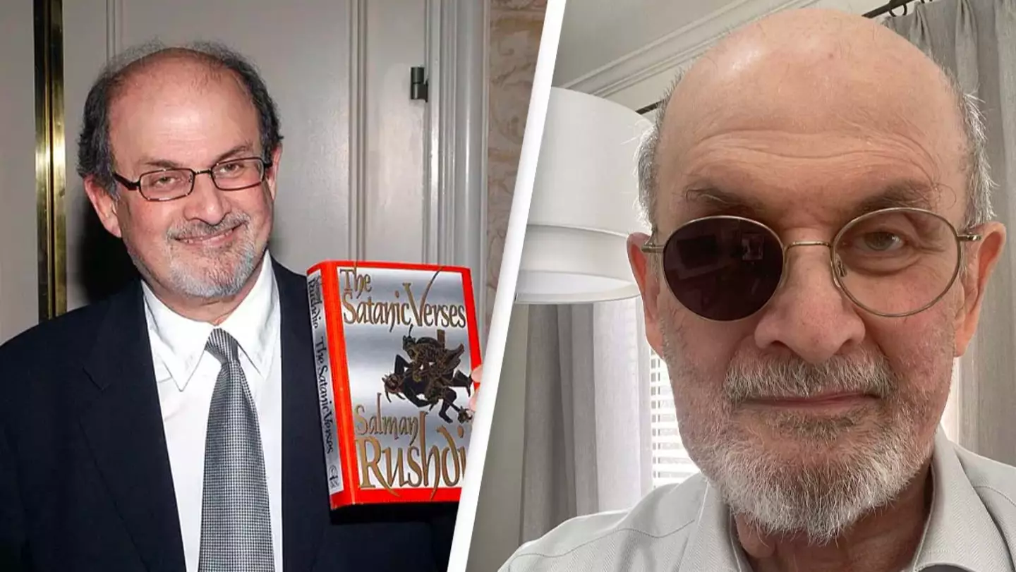 Salman Rushdie shares first picture since being seriously injured in assassination attempt