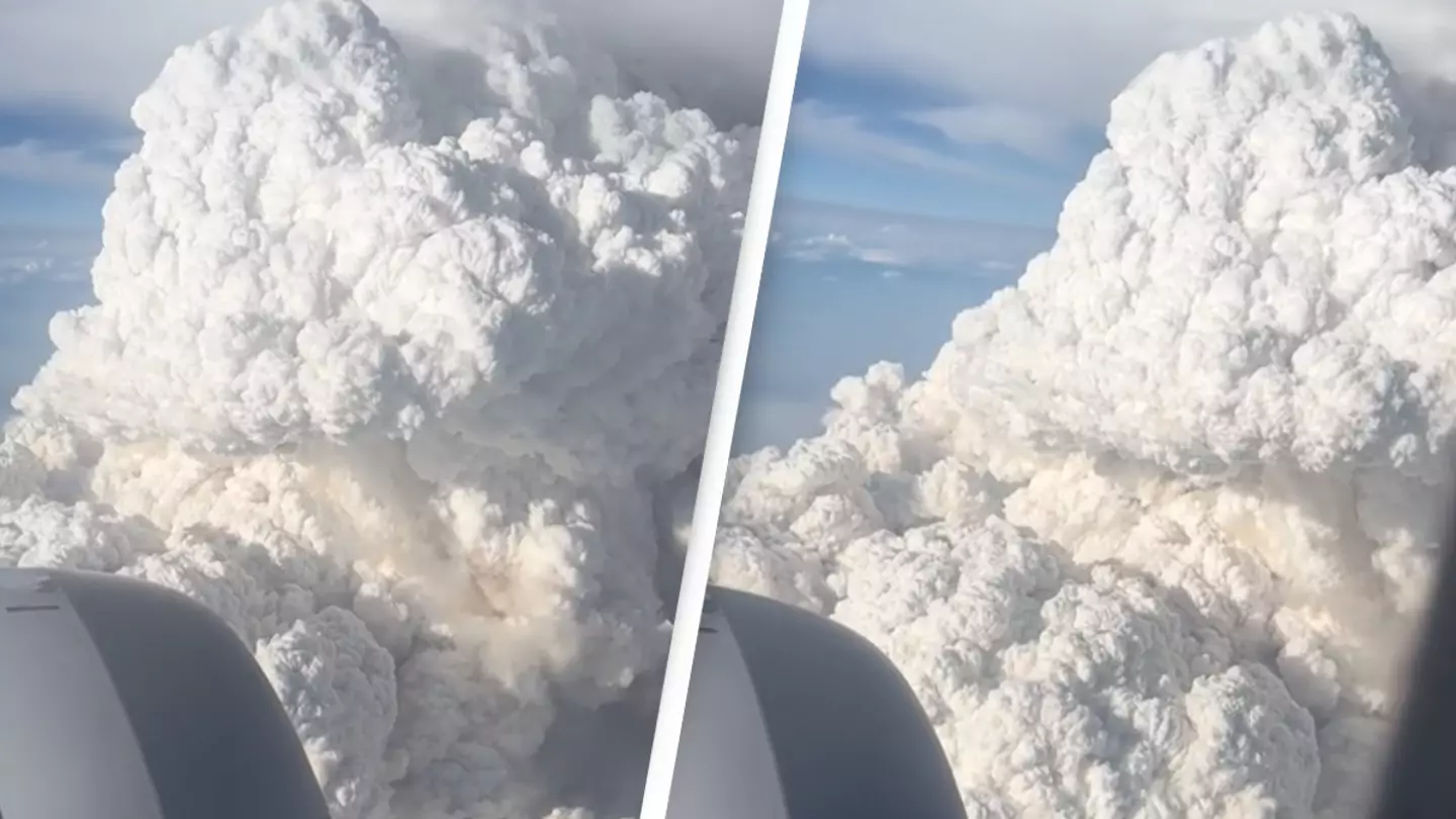 Terrifying footage from plane shows what wildfires look like 30,000ft in the air