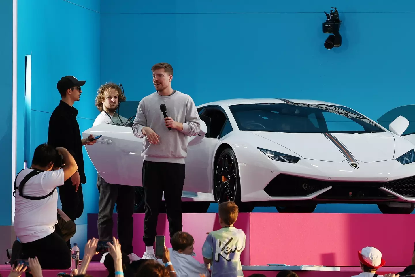 MrBeast recently gifted a series of luxury cars to 10 lucky fans. (Don Arnold/WireImage)
