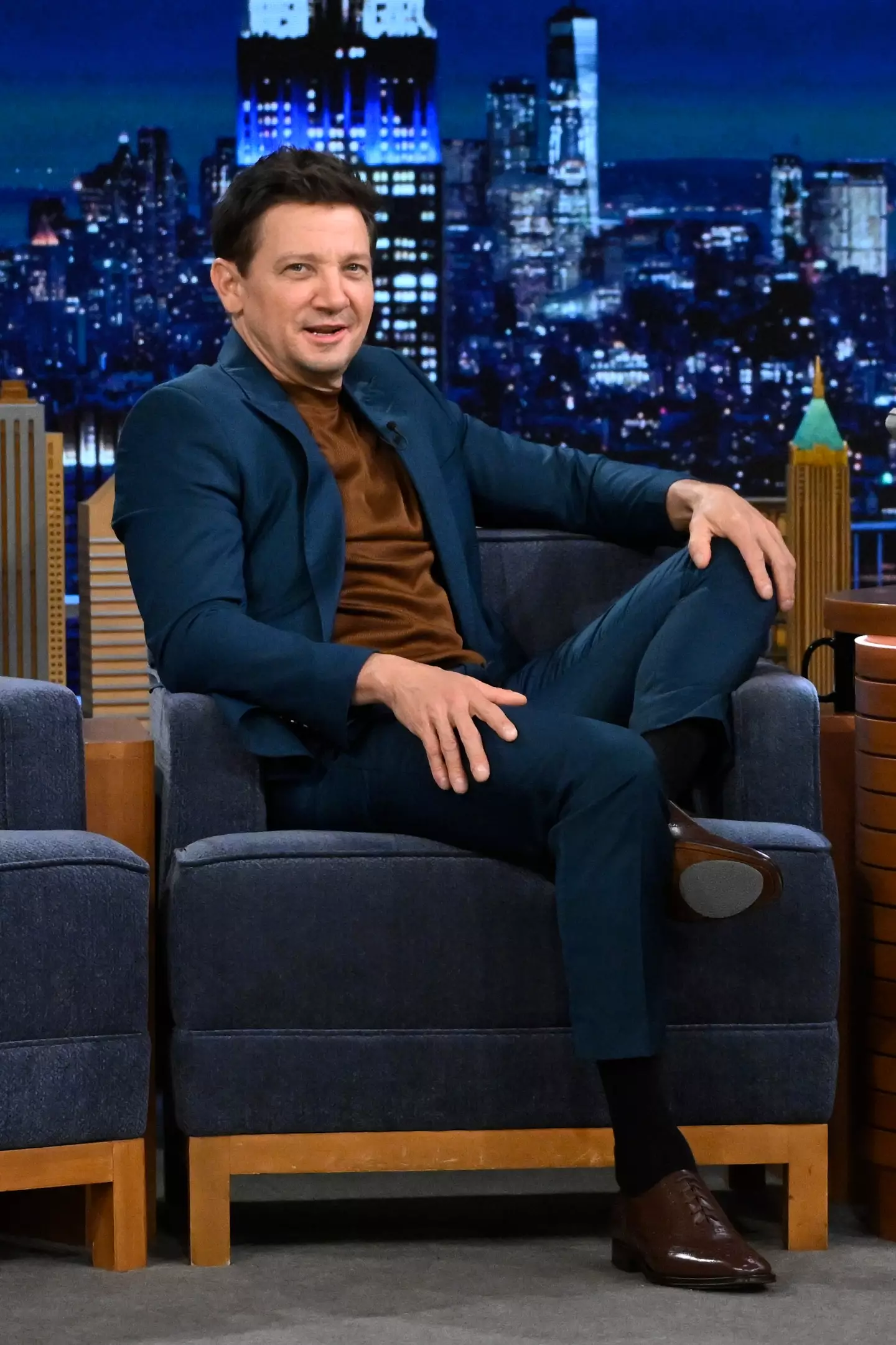 Renner in a 2024 appearance on The Tonight Show. (Todd Owyoung/NBC via Getty Images)
