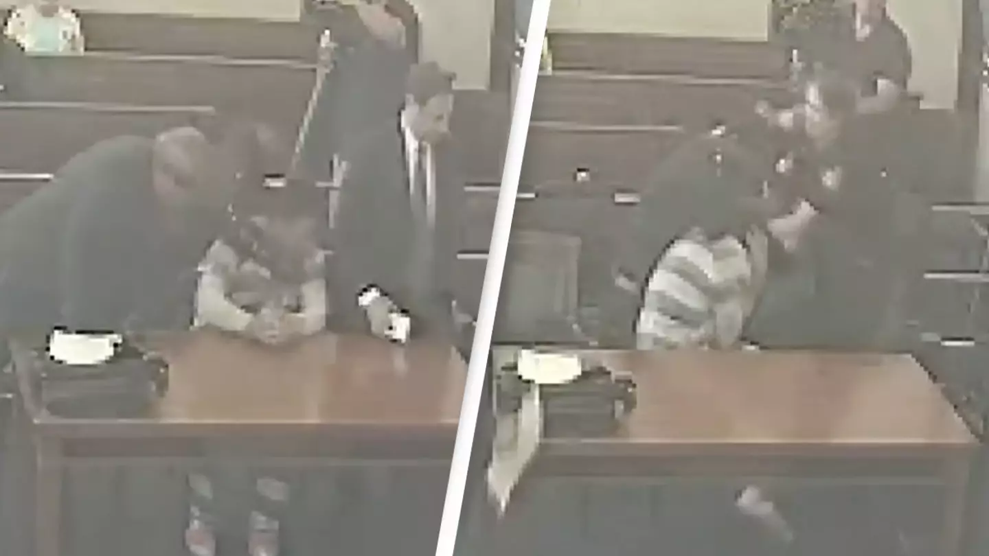 Dad Attacks Man Accused Of Killing His Son In Courtroom Fight