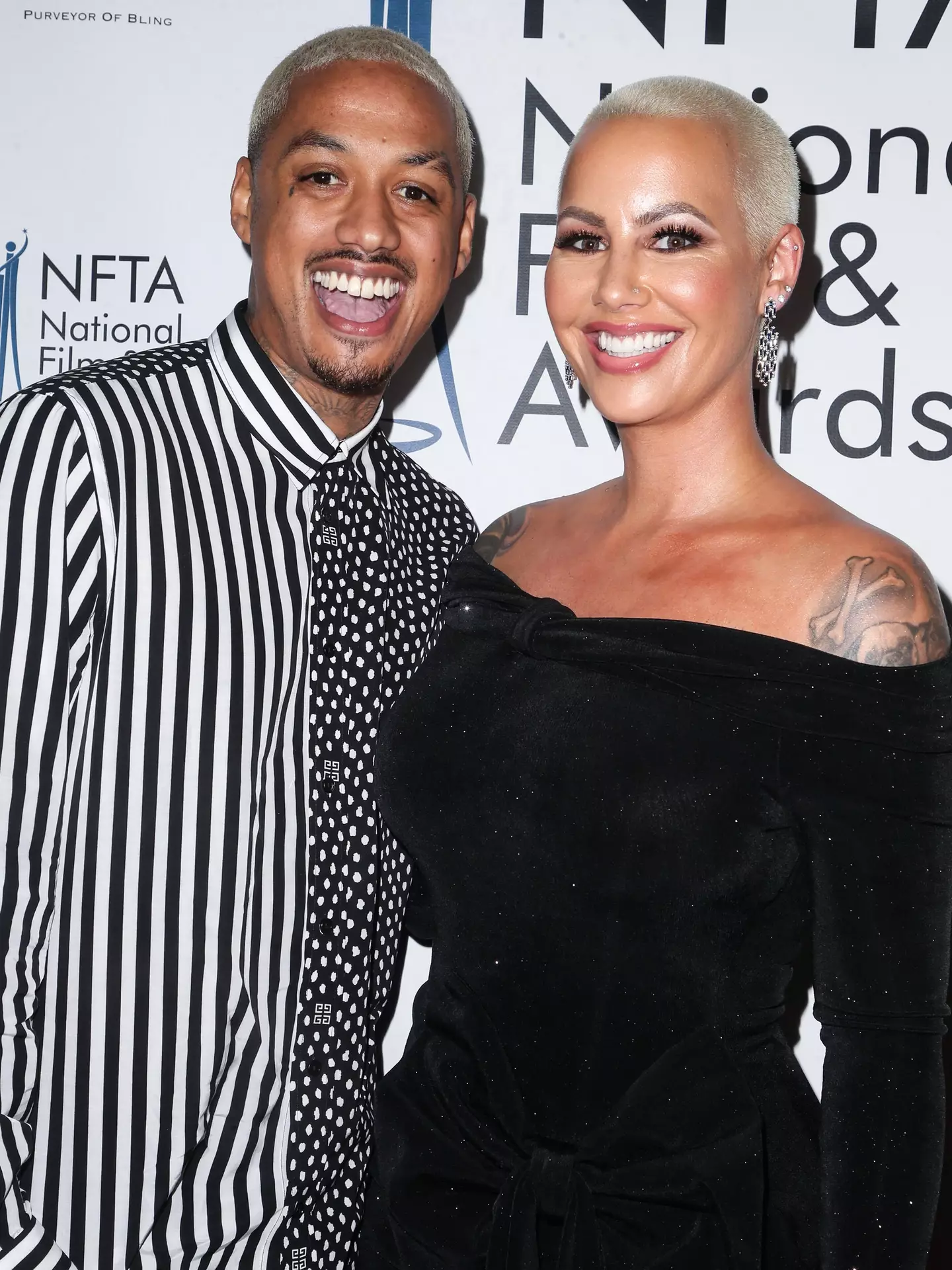 Edwards with his ex Amber Rose in 2018.