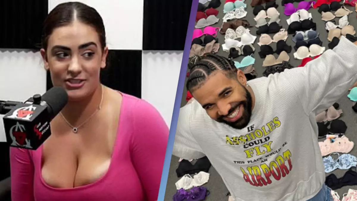 Woman throws size 36G bra at Drake, He wants Her Located 😆 #drake #dr